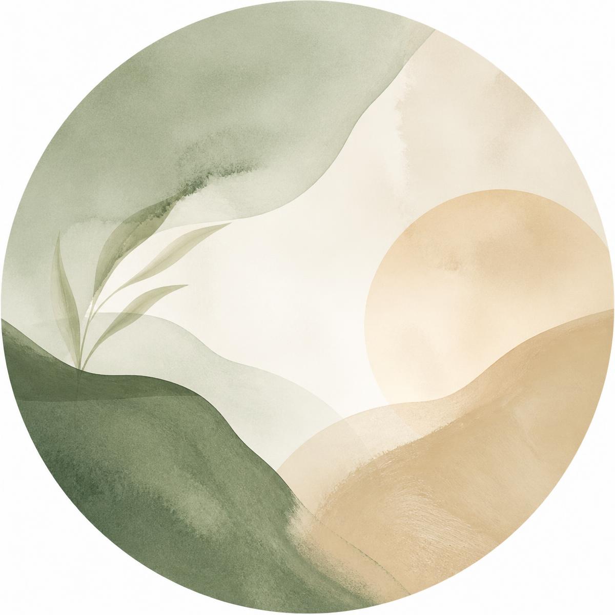 Abstrakt grafiskt motiv i sage och sand